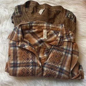 Western style long sleeve blouse/dress lot